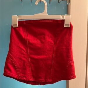 Universal Thread Vibrant Red Denim Tube Top